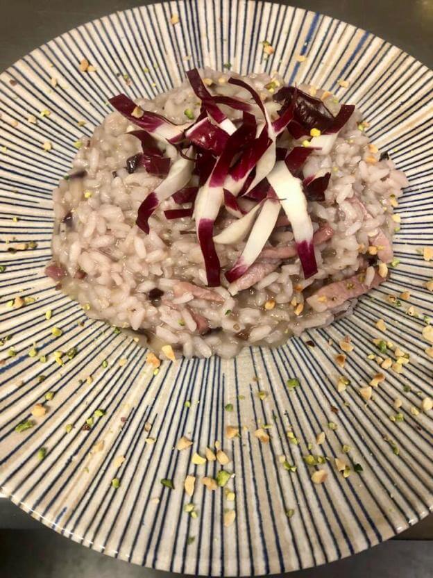 Risotto speck e radicchio Risotto speck e radicchio